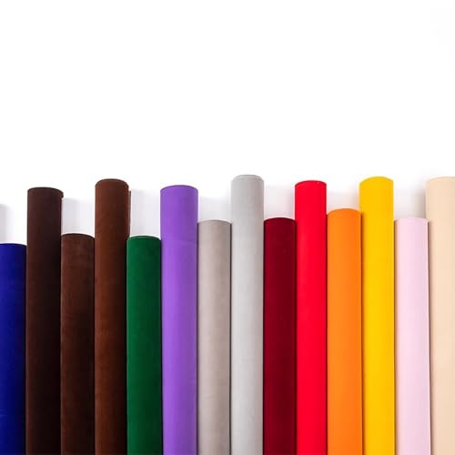 MRVAKDYDI Weicher Samtstoff mit Selbstklebender Rückseite, Filz-Flock-Liner-Stoff 50x150cm Mehrfarbig(Coffee,2pcs) von MRVAKDYDI