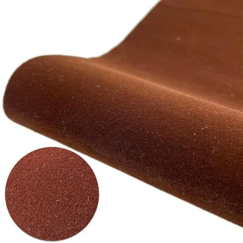 MRVAKDYDI Weicher Samtstoff mit Selbstklebender Rückseite, Flock Liner Schmuck Kontakt Papier Handwerk Stoff Aufkleber Multicolor Mehrere Größen(Brown,5.9inx7.8in(15x20cm)) von MRVAKDYDI