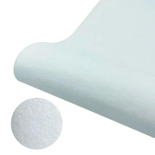 MRVAKDYDI Weicher Samtstoff mit Selbstklebender Rückseite, Flock Liner Schmuck Kontakt Papier Handwerk Stoff Aufkleber Multicolor Mehrere Größen(White,5.9inx7.8in(15x20cm)) von MRVAKDYDI