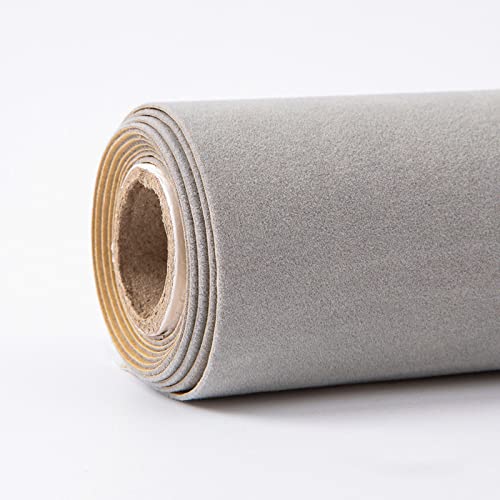 MRVAKDYDI Weicher Samtstoff mit Selbstklebender Rückseite, Flockstoff Stück 50x150cm Multicolor for Schubladeneinlage Basteln DIY(Light Grey) von MRVAKDYDI