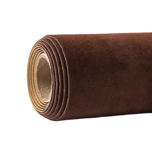 MRVAKDYDI Weicher Samtstoff mit Selbstklebender Rückseite, Samtiger, Selbstklebender Beflockungsstoff, 45 cm Breite x (1–20) m, Mehrfarbig(Brown,45cm x 6m) von MRVAKDYDI
