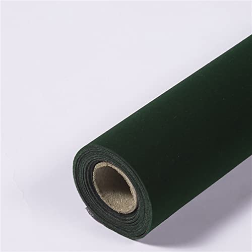 MRVAKDYDI Weicher Samtstoff mit Selbstklebender Rückseite, Selbstklebender, beflockter Samtstoff, 50 cm x 148 cm, Mehrfarbig(16dark Green) von MRVAKDYDI
