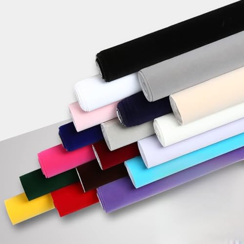 MRVAKDYDI Weicher Samtstoff mit Selbstklebender Rückseite, Selbstklebender Schubladeneinlagestoff aus Samt, 50 cm x 150 cm, Mehrfarbig(13 Light Purple) von MRVAKDYDI