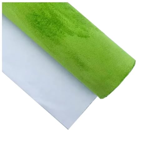 MRVAKDYDI Weicher Samtstoff mit Selbstklebender Rückseite, Selbstklebender Stoff aus synthetischem Wildleder, 0,8 mm, 20 x 30 cm, 1 Stück, Mehrfarbig, for Heimwerker(Green) von MRVAKDYDI