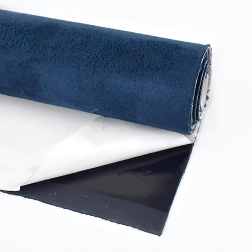 MRVAKDYDI Weicher Samtstoff mit Selbstklebender Rückseite, Selbstklebender Stoff aus synthetischem Wildleder, 0,8 mm, 20 x 30 cm, 1 Stück, Mehrfarbig, for Heimwerker(Navyblue) von MRVAKDYDI