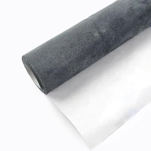 MRVAKDYDI Weicher Samtstoff mit Selbstklebender Rückseite, Selbstklebender Stoff aus synthetischem Wildleder, 0,8 mm, 20 x 30 cm, 1 Stück, Mehrfarbig, for Heimwerker(Silvery) von MRVAKDYDI