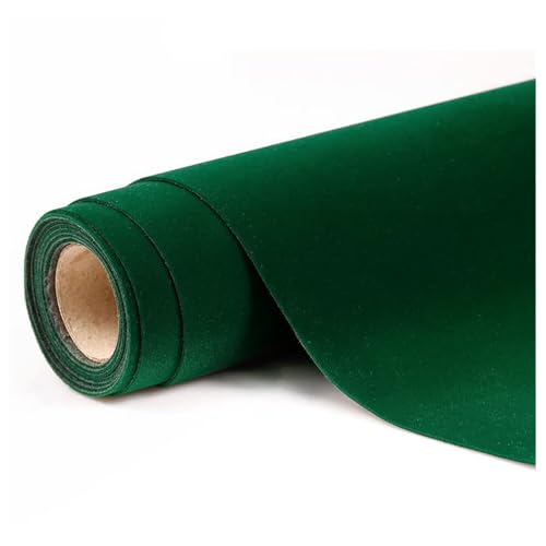 MRVAKDYDI Weicher Samtstoff mit Selbstklebender Rückseite, Selbstklebender beflockter Stoff, Samtfilz, Dunkelgrün, 45 cm Breite, mehrere Größen(45cm x 100cm) von MRVAKDYDI