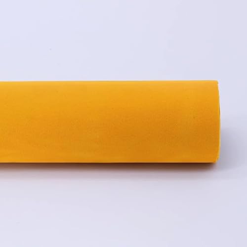 MRVAKDYDI Weicher Samtstoff mit Selbstklebender Rückseite, Stoff-Kommode-Regal-Liner Art Crafts 50x150cm Multicolor Mehrere Mengen(Dark Yellow,5pcs) von MRVAKDYDI