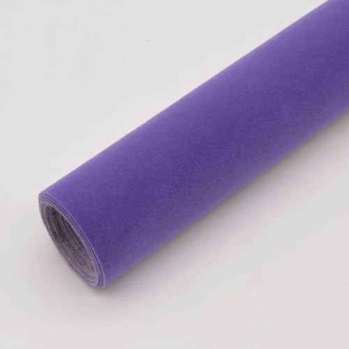 MRVAKDYDI Weicher Samtstoff mit Selbstklebender Rückseite, Stoff Kunstleder Samt 50x150cm & 100x150cm Multicolor(Purple,100X150cm) von MRVAKDYDI
