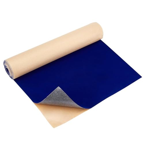 MRVAKDYDI Weicher Samtstoff mit Selbstklebender Rückseite, Stoff Samtstoff Mehrfarbig Mehrere Größen Packung mit 1 Rolle(Dark Blue,45cm x 1000cm) von MRVAKDYDI