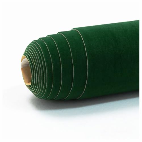 MRVAKDYDI Weicher Samtstoff mit Selbstklebender Rückseite, Stoff Samtstoff Mehrfarbig Mehrere Größen Packung mit 1 Rolle(Dark Green,45cm x 500cm) von MRVAKDYDI