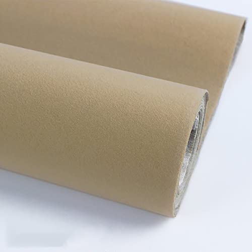 MRVAKDYDI Weicher Samtstoff mit Selbstklebender Rückseite, Stoff for Schubladeneinlage, Schmuckdisplay, DIY, 50 x 148 cm, Mehrfarbig(28 Apricot) von MRVAKDYDI