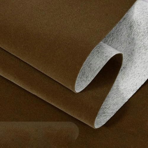 MRVAKDYDI Weicher Samtstoff mit Selbstklebender Rückseite, for Schmuck, Möbel, Schubladen, DIY-Bastelarbeiten, Mehrfarbig, mehrere Größen(03 Tan,50cmx150cm) von MRVAKDYDI