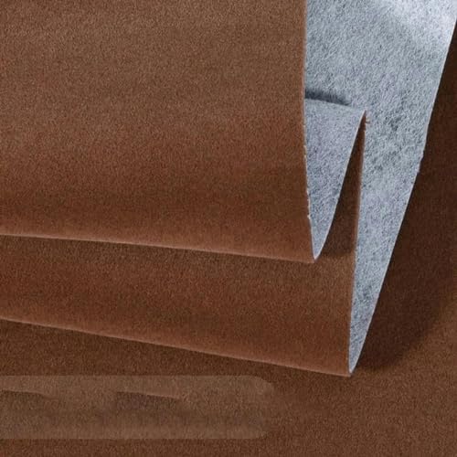 MRVAKDYDI Weicher Samtstoff mit Selbstklebender Rückseite, for Schmuck, Möbel, Schubladen, DIY-Bastelarbeiten, Mehrfarbig, mehrere Größen(04 Brown,50cmx150cm) von MRVAKDYDI