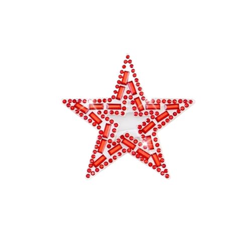 Strass Applique Perlen Patches, For Aufbügeln von Kleidung, DIY-Haarspangen-Dekoration(Red,5PCS-SELF ADHESIVE) von MRVAKDYDI