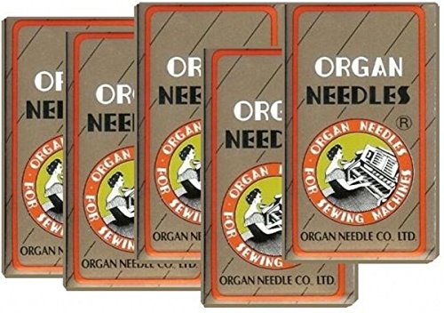 50 Stück Nähmaschinennadel-Sortiment (ORGAN 15X1 Größe #9, 11, 14, 16, 18) 10 Stück pro Größe. von MSB
