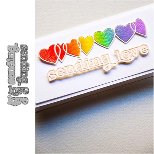 MSCHEFAY 3D-Hintergründe, Rahmen-Stanzformen für Kartenherstellung, Metall-Stanzformen, Scrapbooking, Kunst, DIY, Papierbasteln, Prägung für Party, Hochzeit, Albumdekoration, Senden Liebe, 13,1 x 4,9 MSCHEFAY 3D-Hintergründe, Rahmen-Stanzformen für Kartenherstellung, Metall-Stanzformen, Scrapbooking, Kunst, DIY, Papierbasteln, Prägung für Party, Hochzeit, Albumdekoration, Senden Liebe, 13,1 x 4,9 von MSCHEFAY