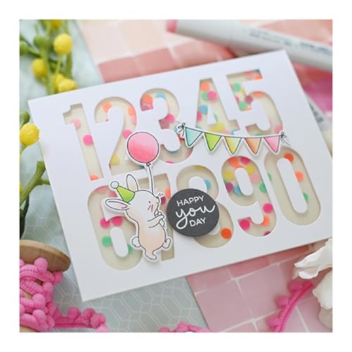 MSCHEFAY 3D-Hintergründe, Rahmen-Stanzformen für Kartenherstellung, Metall-Stanzformen, Scrapbooking, Kunst, DIY, Papierhandwerk, Prägung für Party, Hochzeit, Album-Dekoration (Zahlen-Set, 8,5 x 6,4 MSCHEFAY 3D-Hintergründe, Rahmen-Stanzformen für Kartenherstellung, Metall-Stanzformen, Scrapbooking, Kunst, DIY, Papierhandwerk, Prägung für Party, Hochzeit, Album-Dekoration (Zahlen-Set, 8,5 x 6,4 von MSCHEFAY