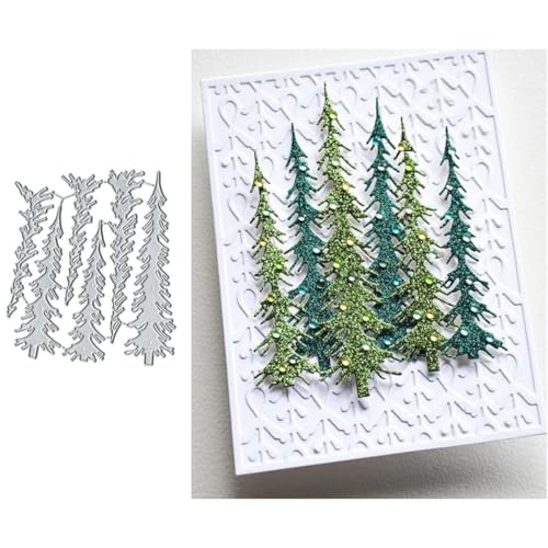 MSCHEFAY 3D-Stanzformen für Kartenherstellung, Metall, Stanzformen, Scrapbooking, Kunst, DIY, Papierbasteln, Prägung für Party, Hochzeit, Album, Dekoration, Kiefernbäume, 11,7 x 11,8 cm MSCHEFAY 3D-Stanzformen für Kartenherstellung, Metall, Stanzformen, Scrapbooking, Kunst, DIY, Papierbasteln, Prägung für Party, Hochzeit, Album, Dekoration, Kiefernbäume, 11,7 x 11,8 cm von MSCHEFAY