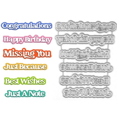 MSCHEFAY 3D-Stanzformen für Kartenherstellung, Metall-Stanzformen, Scrapbooking, Kunst, DIY, Papierhandwerk, Prägung für Party, Hochzeit, Album, Dekoration (Glückwunsch, Happy Birthday Wishes, 10,7 x MSCHEFAY 3D-Stanzformen für Kartenherstellung, Metall-Stanzformen, Scrapbooking, Kunst, DIY, Papierhandwerk, Prägung für Party, Hochzeit, Album, Dekoration (Glückwunsch, Happy Birthday Wishes, 10,7 x von MSCHEFAY