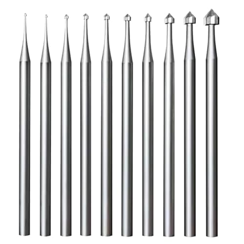 MSCHENZW 10 Stück Fräser für Fassen Von Schmuck - 3/32-Schaftfräser für Fassen Von Steinen, Zylinderform, Kegelförmige Werkzeuge Zur Steinschneideherstellung MSCHENZW 10 Stück Fräser für Fassen Von Schmuck - 3/32-Schaftfräser für Fassen Von Steinen, Zylinderform, Kegelförmige Werkzeuge Zur Steinschneideherstellung von MSCHENZW
