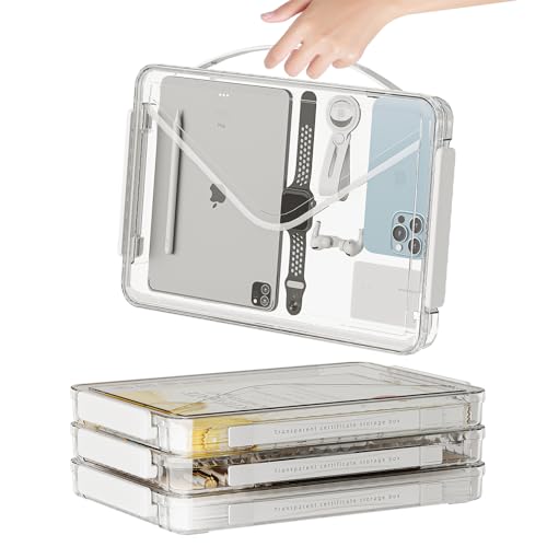 MSHOMELY Transparente Aktenbox, stapelbare Aufbewahrungsbehälter zum Organisieren von A4-Papier, 36,1 x 24,1 x 3,6 cm, 4 Stück MSHOMELY Transparente Aktenbox, stapelbare Aufbewahrungsbehälter zum Organisieren von A4-Papier, 36,1 x 24,1 x 3,6 cm, 4 Stück von MSHOMELY