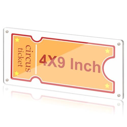 Acryl-Ticket-Stummel, transparent, Ticket-Organizer, Ticket-Stummelrahmen, Ticketschutz, doppelseitig, für Sammler, zum Schutz von Filmen, Konzerten, Spielen, Shows, Tickets, 10,2 x 22,9 cm (3) von MSHUNKEJI