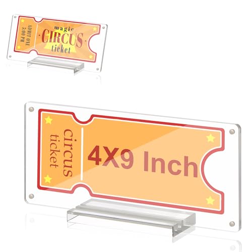 Acryl-Ticket-Stummelhalter mit Sockel, 10,2 x 22,9 cm, durchsichtig, Ticket-Organizer, doppelseitiger Ticketschutz, Papiergeldhalter zum Präsentieren und Schützen von Filmen, Konzerten, Shows Acryl-Ticket-Stummelhalter mit Sockel, 10,2 x 22,9 cm, durchsichtig, Ticket-Organizer, doppelseitiger Ticketschutz, Papiergeldhalter zum Präsentieren und Schützen von Filmen, Konzerten, Shows von MSHUNKEJI