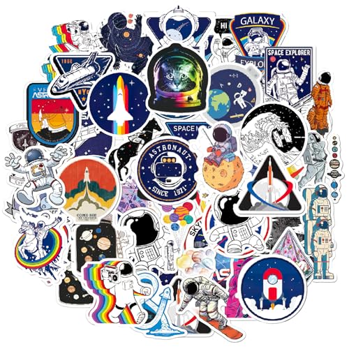 Original Space Explorer Aufkleber-Set | 50 Stück Galaxy Vinyl-Sticker – Wasserfest & UV-beständig für Auto, Laptop, Skateboard & DIY-Projekte (Space A) von MSMXCS