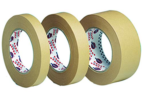 Klebeband - Flachkrepp braun Rolle 30 mm x 50 m I Abklebeband I Kreppband I Malerkrepp I Abdeckband I Malerband I Tape I Lackierzubehör von MST-DESIGN