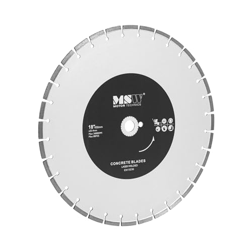 Diamanttrennscheibe Durchmesser 450 mm Trennscheibe für Beton, Fliesen etc. Diamantscheibe von MSW Motor Technics