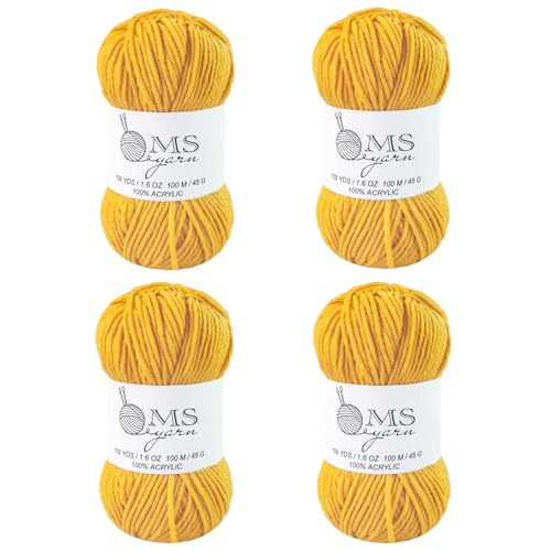 Häkelgarn aus Acryl, Ingwerfarben, 400 m, 4 Stück, je 45 g, weiches Garn zum Häkeln und Stricken, Basteln Häkelgarn aus Acryl, Ingwerfarben, 400 m, 4 Stück, je 45 g, weiches Garn zum Häkeln und Stricken, Basteln von MSyarn