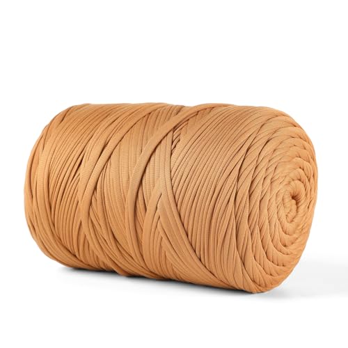 MSyarn T-Shirt-Garn, 800 g, Stretch-T-Shirt-Stoff zum Häkeln von Taschen/Korb/Heimdekoration, dickes Garn mit Polyester-Spandex-Mischung (gegerbt) von MSyarn