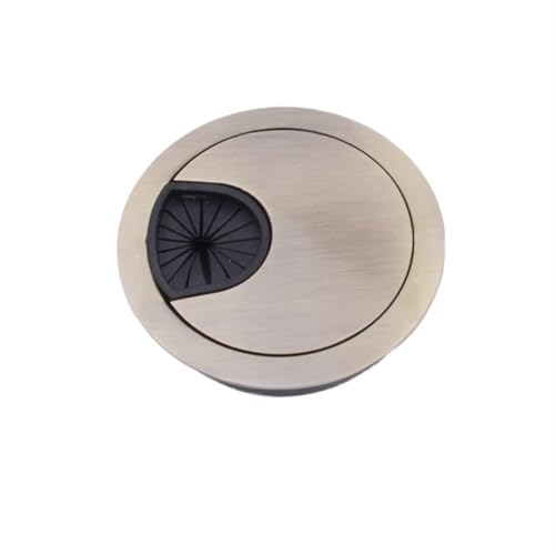 MTADSBKFP Kunststoff-Kabelverschraubungen für Schreibtische, 1 stücke Zink-Legierung Runde Outlet Port PC Computer Schreibtisch Büro Zubehör Kabel Pass Abdeckung(Bronze,53mm) von MTADSBKFP