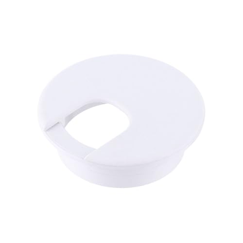 MTADSBKFP Kunststoff-Kabelverschraubungen für Schreibtische, 10 stücke 35/50mm Kunststoff Schnalle Linie Kabel Klemme Schreibtisch Tisch Kabel Verschluss Draht Loch Abdeckung(White 50mm) von MTADSBKFP