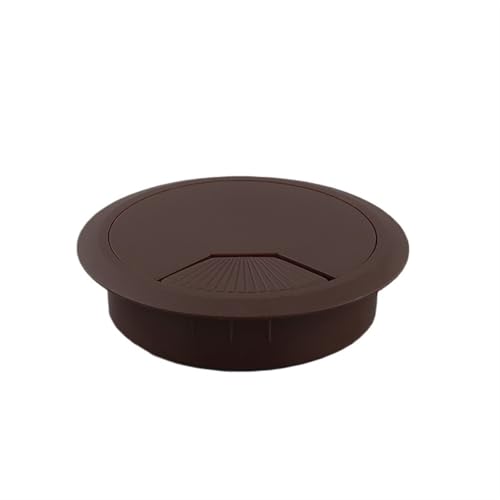 MTADSBKFP Kunststoff-Kabelverschraubungen für Schreibtische, 10 stücke 35 Zu 80mm PC Computer Schreibtisch ABS Kunststoff Tülle Tisch Kabel Ordentlich Draht Loch Abdeckung(50mm Dark Brown) von MTADSBKFP