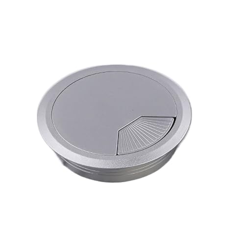 MTADSBKFP Kunststoff-Kabelverschraubungen für Schreibtische, 10 stücke 35 Zu 80mm PC Computer Schreibtisch ABS Kunststoff Tülle Tisch Kabel Ordentlich Draht Loch Abdeckung(50mm Siver) von MTADSBKFP