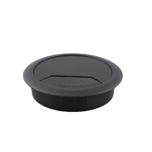 MTADSBKFP Kunststoff-Kabelverschraubungen für Schreibtische, 10 stücke 35 Zu 80mm PC Computer Schreibtisch ABS Kunststoff Tülle Tisch Kabel Ordentlich Draht Loch Abdeckung(60mm Black) von MTADSBKFP