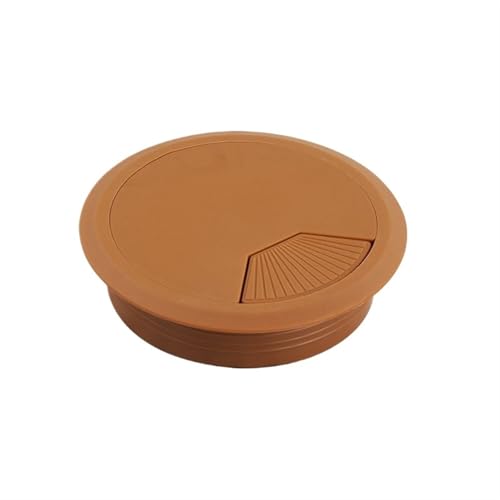 MTADSBKFP Kunststoff-Kabelverschraubungen für Schreibtische, 10 stücke 35 Zu 80mm PC Computer Schreibtisch ABS Kunststoff Tülle Tisch Kabel Ordentlich Draht Loch Abdeckung(60mm Brown) von MTADSBKFP