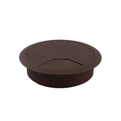 MTADSBKFP Kunststoff-Kabelverschraubungen für Schreibtische, 10 stücke 35 Zu 80mm PC Computer Schreibtisch ABS Kunststoff Tülle Tisch Kabel Ordentlich Draht Loch Abdeckung(60mm Dark Brown) von MTADSBKFP