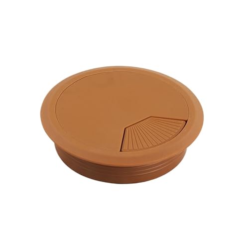 MTADSBKFP Kunststoff-Kabelverschraubungen für Schreibtische, 10 stücke 35 Zu 80mm PC Computer Schreibtisch ABS Kunststoff Tülle Tisch Kabel Ordentlich Draht Loch Abdeckung(80mm Brown) von MTADSBKFP