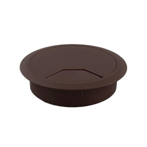 MTADSBKFP Kunststoff-Kabelverschraubungen für Schreibtische, 10 stücke 35 Zu 80mm PC Computer Schreibtisch ABS Kunststoff Tülle Tisch Kabel Ordentlich Draht Loch Abdeckung(80mm Dark Brown) von MTADSBKFP