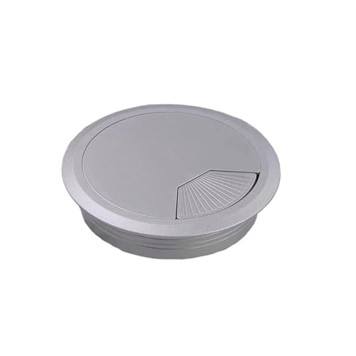 MTADSBKFP Kunststoff-Kabelverschraubungen für Schreibtische, 10 stücke 35 Zu 80mm PC Computer Schreibtisch ABS Kunststoff Tülle Tisch Kabel Ordentlich Draht Loch Abdeckung(80mm Silver) von MTADSBKFP
