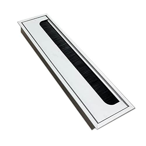 MTADSBKFP Kunststoff-Kabelverschraubungen für Schreibtische, Aluminium Quadrat Draht Kabel Tülle Büro Hardware Mit Mehreren Größen Schreibtisch Tisch Tülle Kabel(280x80mm) von MTADSBKFP