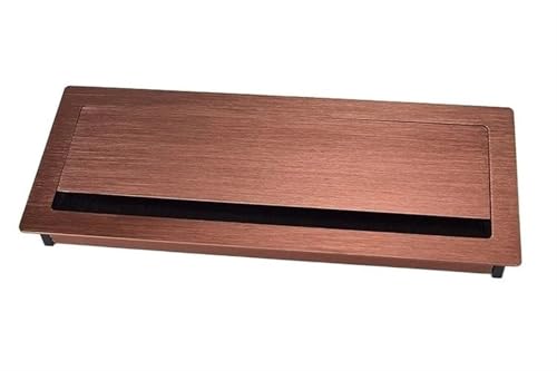 MTADSBKFP Kunststoff-Kabelverschraubungen für Schreibtische, B120 * H300mm Rechteck Aluminium Büro Tisch Desktop Kabel Tülle Soft Close Klappe Abdeckung(Rose) von MTADSBKFP
