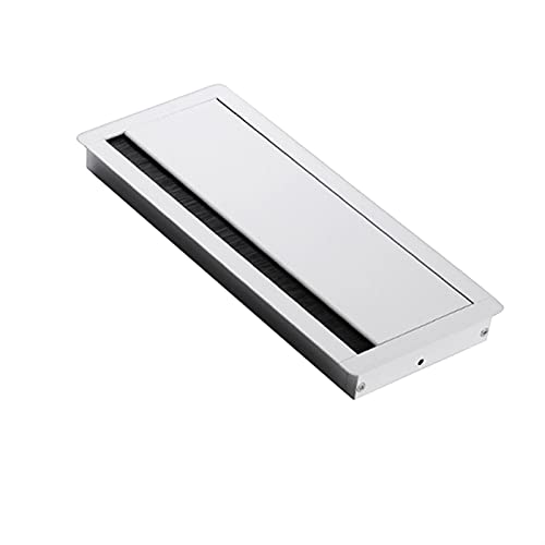MTADSBKFP Kunststoff-Kabelverschraubungen für Schreibtische, Tischdurchführungseinsatz Aluminiumlegierung Rechteck(White) von MTADSBKFP