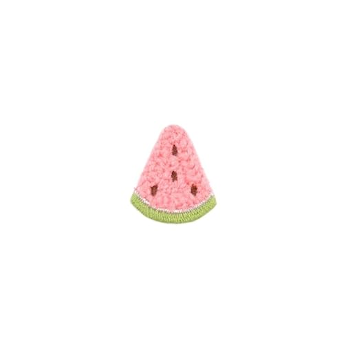MTKSFDC Bügelflicken 10 Stück bestickte Stoffaufkleber, Cartoon-Frucht-Serie, kleine gestrickte Haar-Accessoires, Kleidung, Erdbeer-Patches, handgenäht, DIY(5) von MTKSFDC