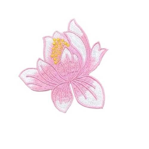 MTKSFDC Bügelflicken 3PCS Vintage Exquisite Gestickte Lotus Tuch Patch Cheongsam Dekorative Blumen Zubehör DIY Eisen Auf Patches for Kleidung(Flower Patch04) von MTKSFDC