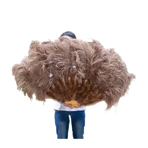 MTKSFDC Feder TanzfäCher Federfächer for Hochzeitstanzpartys, Alloween-Performance-Dekor, Feder-Accessoires, Federhandwerk(Coffee,75-130cm2 pcs) von MTKSFDC
