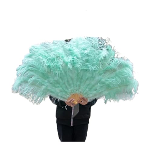 MTKSFDC Feder TanzfäCher Federfächer for Hochzeitstanzpartys, Alloween-Performance-Dekor, Feder-Accessoires, Federhandwerk(Mint Green,75-130cm 1pcs) von MTKSFDC